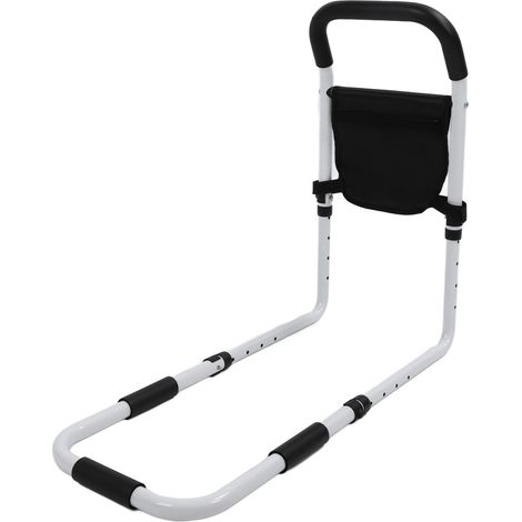 Barre d'appui de lit réglable en acier émaillé, capacité 136kg, aide au lever pour seniors et femmes enceintes, antidérapante (1/5)