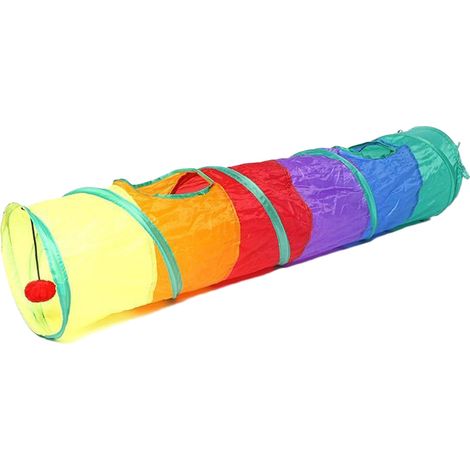 Túnel para gatos de interior, juguete plegable para gatos para entrenamiento y ejercicio, juguete para gatos