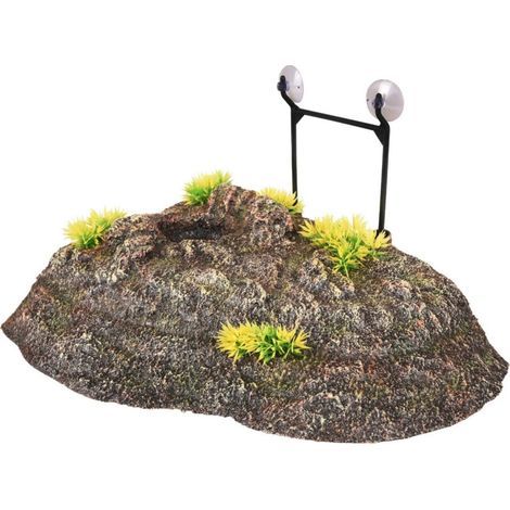 Décoration d'angle île flottante pour tortues, 32.5 cm. - Flamingo (1/4)