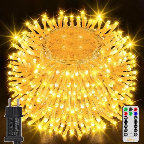 Guirlande Lumineuse 10m 100LED Intérieur Extérieur, IP44 Étanche, Lumière Chaude 2700K, Guirlande Décoration pour Noël, Jardin, Maison, Chambre, Mariages, Anniversaire, Blanc Chaud (1/4)