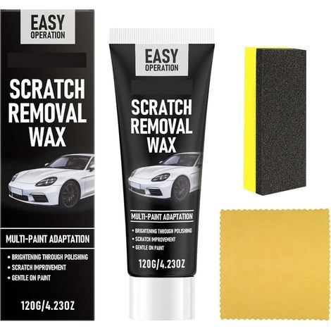 Kit Efface Rayure Voiture,Efface Rayure Profonde Voiture,Nettoyant Réparateur Rayures Voitures,Cire de Rénovation Carrosserie,Car Scratch Remover,Effaces Rayures Profondes et Éraflures sans Polissage (1/5)