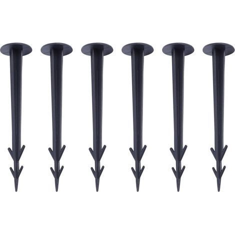 Piquets de Jardin en Plastique Noir Robuste – 100 Unités pour Fixer Toiles de Paillage et Films Anti-Mauvaises Herbes (1/5)