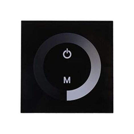 DC 12-24V LED Touch Wall Controller Panel with Brightness Changing Dimmer for Adjusting Lights (Color : Black)