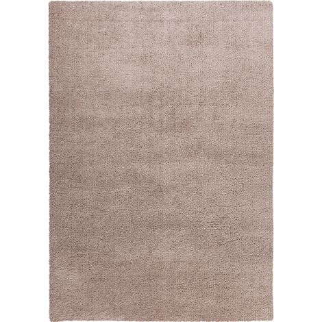 Tapis shaggy beige luxueux 30 mm ultra doux - 170 x 120 cm (1/5)