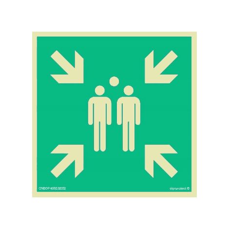 AE007 Point de rassemblement d'évacuation 200x200PS (1/4)