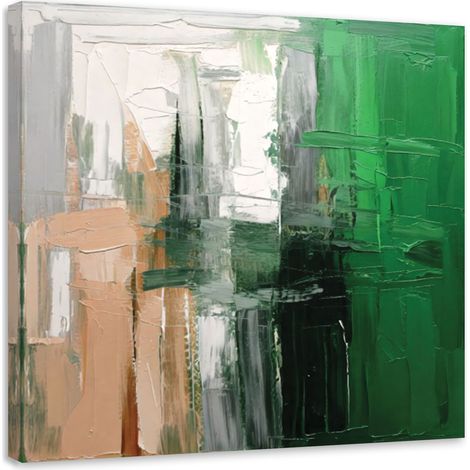 Quadro su tela, Sfondo astratto pastello verde - 40x40 (1/3)