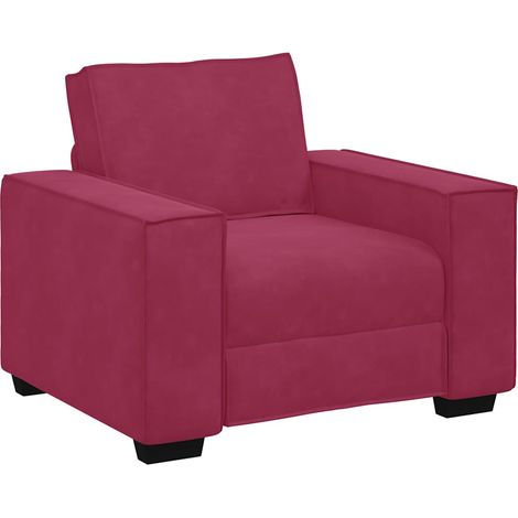 vidaXL Divano Sedia Rosso Vino 60 cm Velluto (1/5)