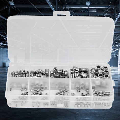 Jeu de 245 goujons filetés en acier inoxydable avec douille hexagonale et tête concave (1/5)