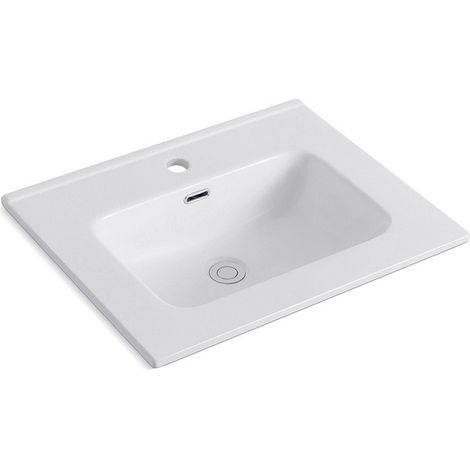 Lavabo incasso 60 cm per mobili in ceramica bianca  Litos-K7060 kamalu
