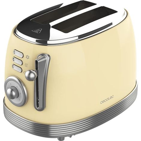 Vintage-Toaster – 2 Schlitze – Gelber Edelstahl – 850 W – 3,8 cm breit – Küchengerät (1/5)