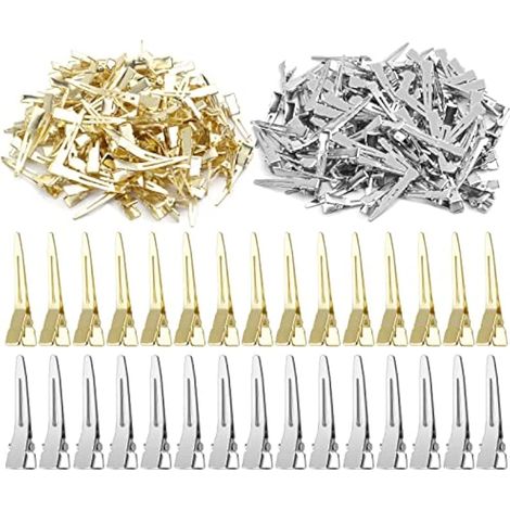 100 Pinces à Cheveux en Métal,4.5cm Duck Bill, Pinces à Alligator, Clips de Coupe, Assorties de Pinces à Cheveux pour Femmes, Salon Professionnel (1/5)