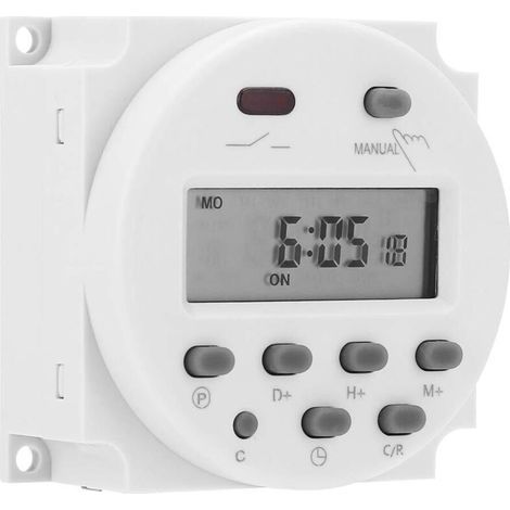 Programmateur Numérique 12V CN101A - Minuterie Digitale LCD pour Chauffe-Eau Maison, Programmation Horaires Sécurisée et Précise (1/5)