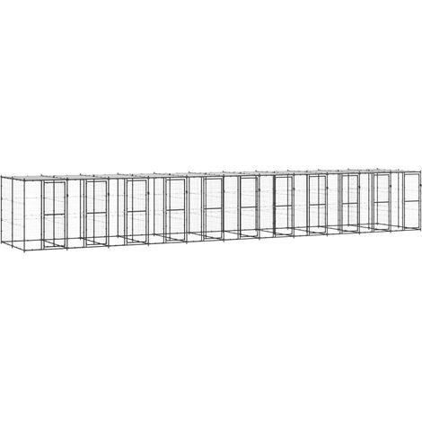 Chenil extérieur Acier avec toit 26,62 m² (1/5)