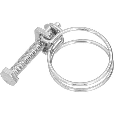 Colliers de serrage à double fil en acier inoxydable 201, anticorrosion et réglables, 13-16 mm (1/5)