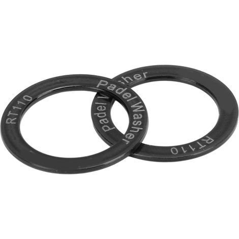 Lot de 2 rondelles de pédales de vélo allongées en alliage de titane, étanches et antirouille, réduisant la friction et le bruit. Rondelles noires pour pédales de vélo de route. (1/5)