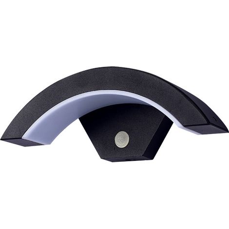 Applique da esterno a LED monoblocco con sensore di movimento, 18W, 3000K, IP65, in alluminio, ideale per portico, giardino, balcone o corridoio - 29 x 9 x 10 cm (1/3)