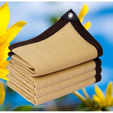 Vela parasole 2x3 m per uso esterno, tettoia pergola 3x3 m per giardino, terrazza, balcone, campeggio, pergola, beige - 4x4 m (1/5)