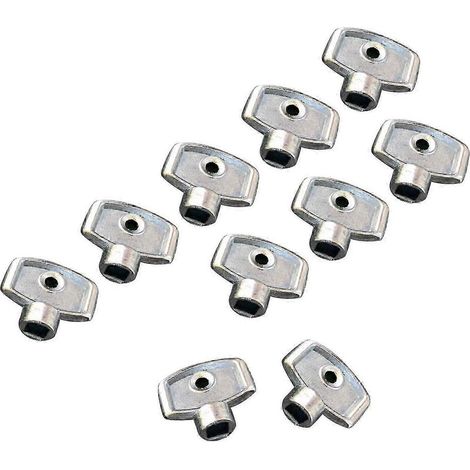 10 clés de purge carrées pour radiateur, clé de purge en métal pour plomberie, clé de purge pratique pour robinetterie-C Zinc (1/5)