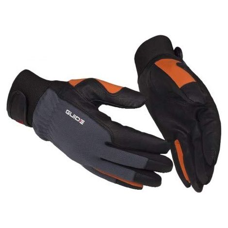 Guide Guantes de trabajo 775W talla 9, protección contra frío y humedad, material sintético PU impermeable, diseño térmico resistente, ideal para entornos exigentes, color negro.