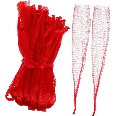 Paquet Filet à Ail Réutilisables 50 Pièces en PE Rouge (1/5)