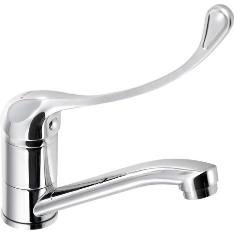 AQUALINE 35 Mitigeur de lavabo à bec orientable, levier médical, chromé (1/2)