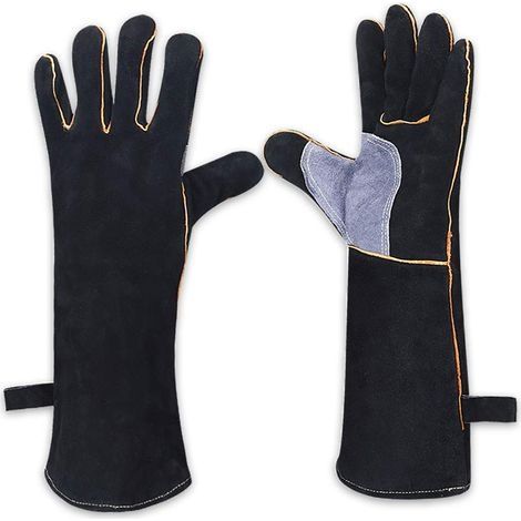 Gants de soudage très résistants, résistants à la chaleur et au feu avec coutures en Kevlar, gants de travail pour cheminée, cuisinière, four, grill, soudure, manique, équipement de jardinage FDC