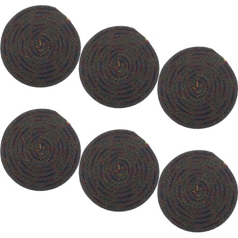 6 dessous de plat en coton, 18 cm, ronds (1/5)