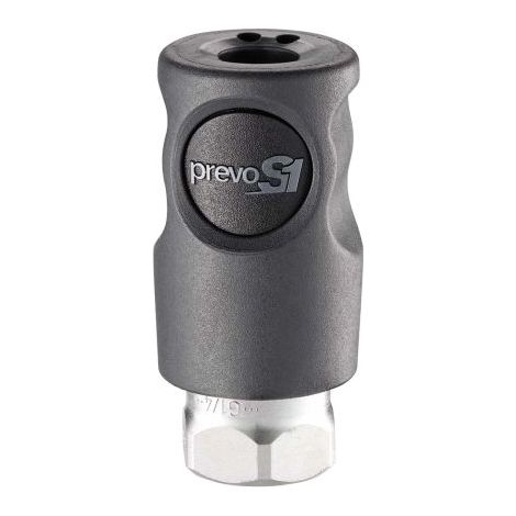 Raccord rapide de sécurité PREVOST, Filetage vers Femelle G 1/2 Femelle 1/2pouces ISO C6 en Corps Composite ( Prix pour 1 )