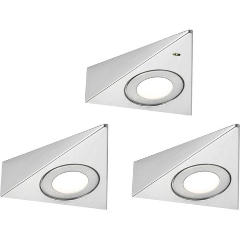 Paulmann LED Unterbauleuchte Trias eisen gebürstet warmweiß 3 er Set (1/3)