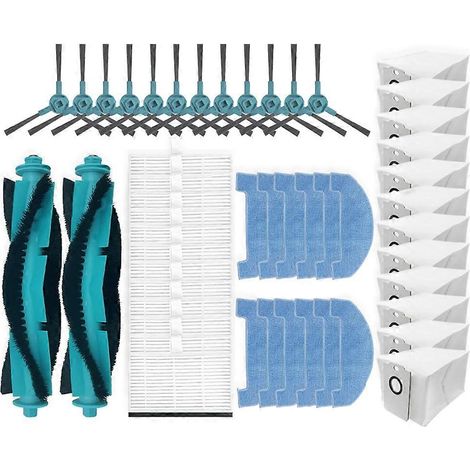 Pour Conga 2499 Ultra Home Advanced / Titanium / X-Treme, base Atvel R80, brosse latérale principale, filtre HEPA, chiffon de nettoyage et sac à poussière (1/5)