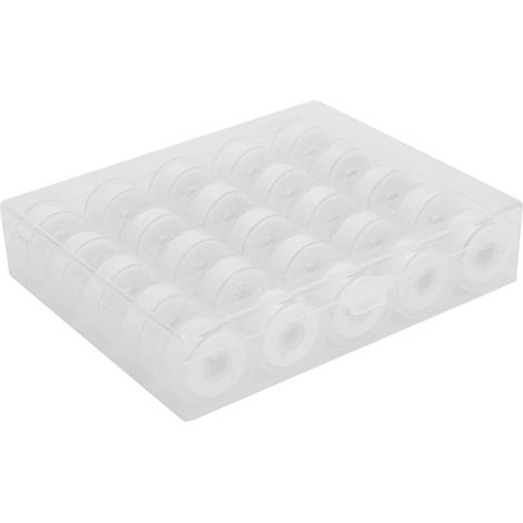 25 bobines claires pour machine à coudre et brodeuse - Bobines vides et enrouleur pour fils de couture (1/5)