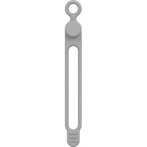 Serre-câbles en silicone gris 106 mm 1 serre-câbles élastique flexible et réutilisable pour la gestion et la fixation des câbles (1/5)