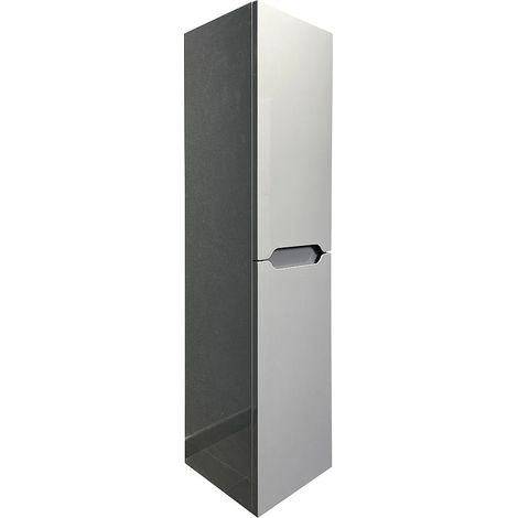 Colonne de salle de bain suspendue - Gris - L30 x l30 x 120 cm - STEFANIE
