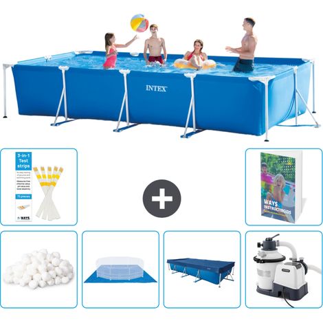 Rechteckiger Frame Pool - 450x220x84 cm - 7-teilig S107