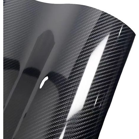 Pellicola in fibra di carbonio, facile installazione, protezione durevole, fibra di carbonio 6D, 50 cm x 152 cm (1/2)