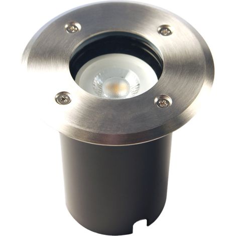 Spot LED encastre rond, avec GU10 , IP67, argente (1/2)