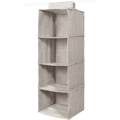 Compactor - Organizador colgante 30x30x94 cm, 4 compartimentos, gris RAN10115 (1/4)