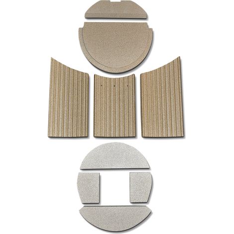 Habillage de foyer pour poêles à cheminée Faro W+ 2.0 de Justus - vermiculite - 9 pièces