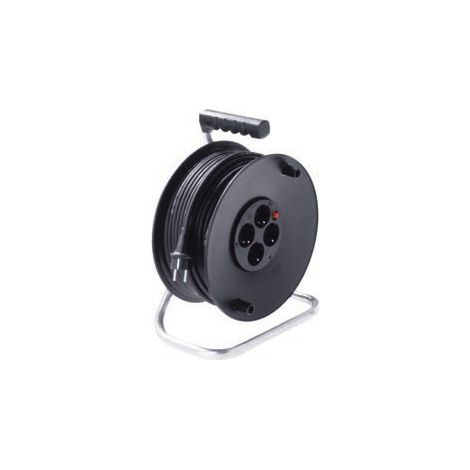 Bachmann Carrete de cable multifuncional negro 50 metros