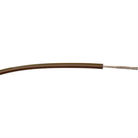 Fil électrique RS PRO BS4808 0,75 mm² 18, 1,5 kV c.a., PVC Marron, 100m ( Prix pour Bobine de 100 )