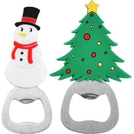 2er-Pack Weihnachtsflaschenöffner, Bierflaschenöffner, Flaschenöffnungswerkzeug, Partygeschenke-8.7x3.5cm (1/2)