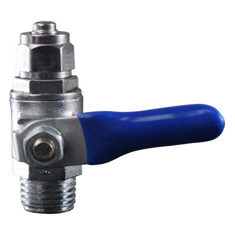Irovami Vanne à bille métallique à 2 points, vanne d'arrivée d'eau à bille avec interrupteur/vanne de purificateur d'eau à 2 points, vanne à bille à deux points pour purificateur d'eau (1/5)