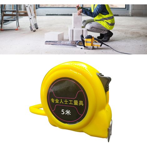 5 m x 25 mm rutschfestes Maßband, zuverlässige Genauigkeit, Sicherheitsbremse, kompaktes Maßband für Heimwerker- und Holzarbeiten, stoßfest. (1/5)