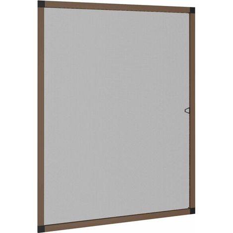 Moustiquaire marron pour fenêtres, 130 x 150 cm (1/5)