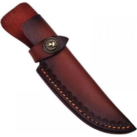 Messerscheide aus PU-Leder, 21 x 4,5 cm – Vintage-Etui mit Gürtelschlaufe – Schutz für feststehende Messer und Jagdmesser (1/4)