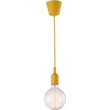 Orion91oficial® – Lámpara Colgante Edison Bombillas - Silicona color Amarillo – spaziOrion91