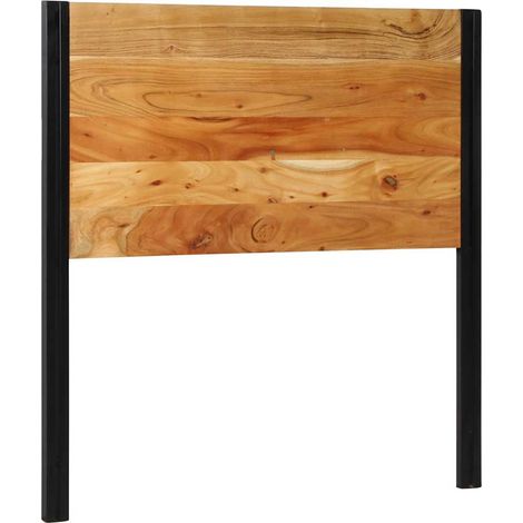 Headboard 100 cm Solid Wood Acacia and Iron vidaXL (1/5)