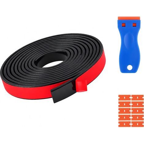 1 Bande De Caoutchouc Adhésive, 20mm x 3mm x 4,5m, Matériau EPDM Noir, Pour Joint Etanchéité Bois Métal (1/5)