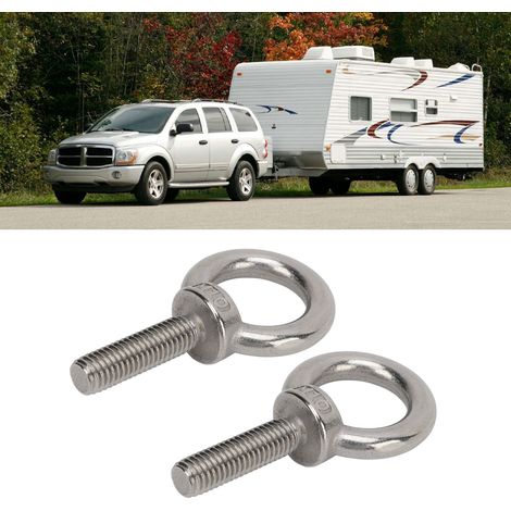 Boulon à œil polyvalent en acier inoxydable avec écrou de blocage, rondelle de blocage et rondelle plate, adapté aux camping-cars, véhicules tout-terrain, bus, engins de chantier et navires M10 (1/5)
