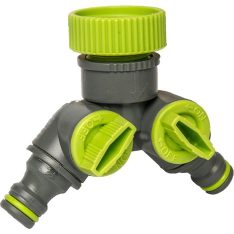 2 - Wege - Ventil mit Hahnanschluss 3/4" und 1" Lime Edition